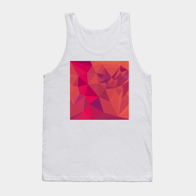 Jazzberry Jam Red Abstract Low Polygon Background Tank Top by retrovectors